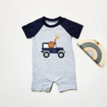 رامپر وارداتی پسرانه طرح شیر و زرافه برند میمیتردز