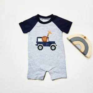 رامپر وارداتی پسرانه طرح شیر و زرافه برند میمیتردز