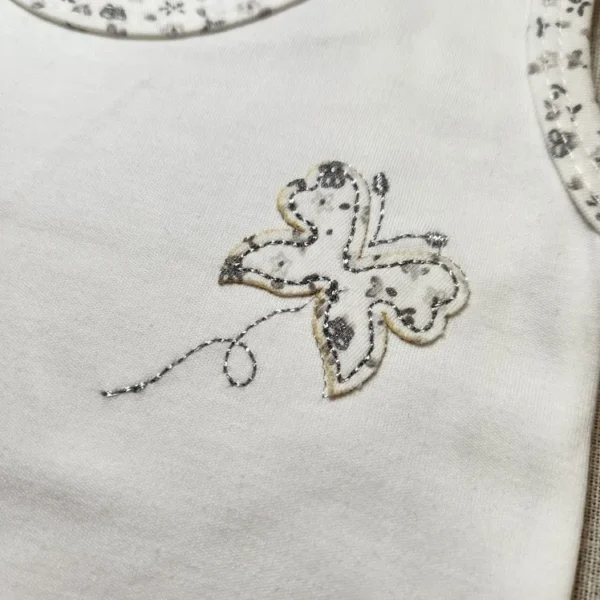 بادی رکابی دخترانه طرح پروانه بی بی وان