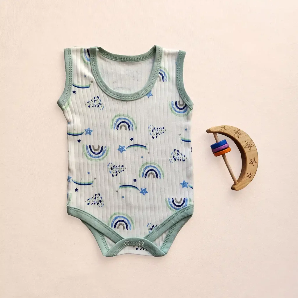 بادی رکابی طرح رنگین کمان برند Babyone