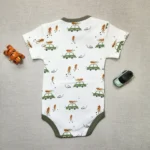 خرید بادی آستین کوتاه پسرانه مدل ماشین برند بی بی وان