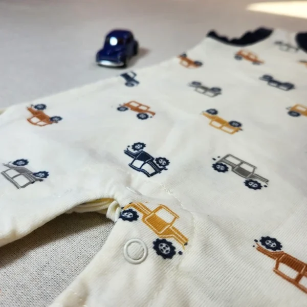 خرید رامپر وارداتی پسرانه طرح ماشین برند mimi threads