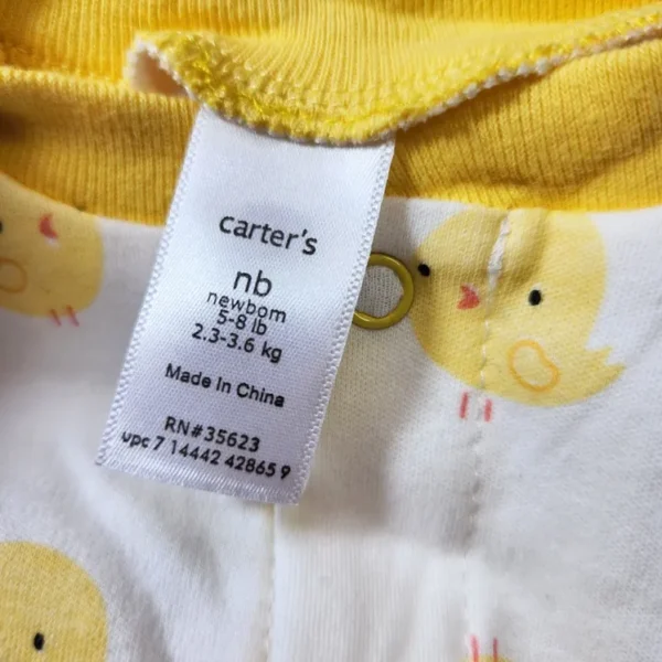 خرید سرهمی جوراب دار وارداتی طرح جوجه برند Carters