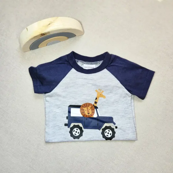 رامپر پسرانه طرح شیر و زرافه