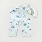 شلوار تمام چاپ طرح رنگین کمان