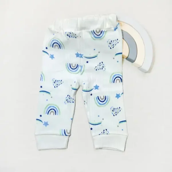 شلوار تمام چاپ طرح رنگین کمان