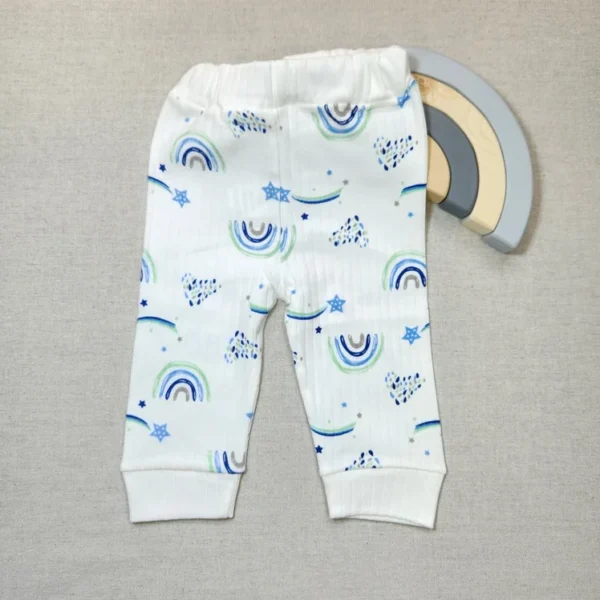 شلوار تمام چاپ طرح رنگین کمان برند بی بی وان