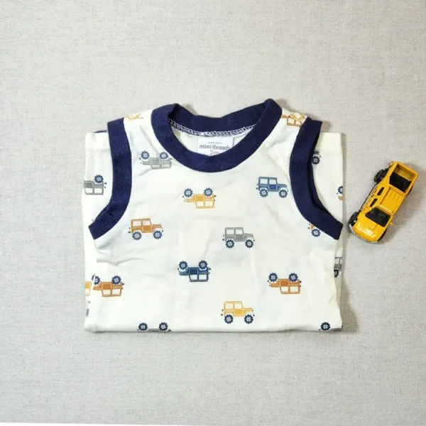 قیمت رامپر وارداتی پسرانه طرح ماشین برند mimi threads