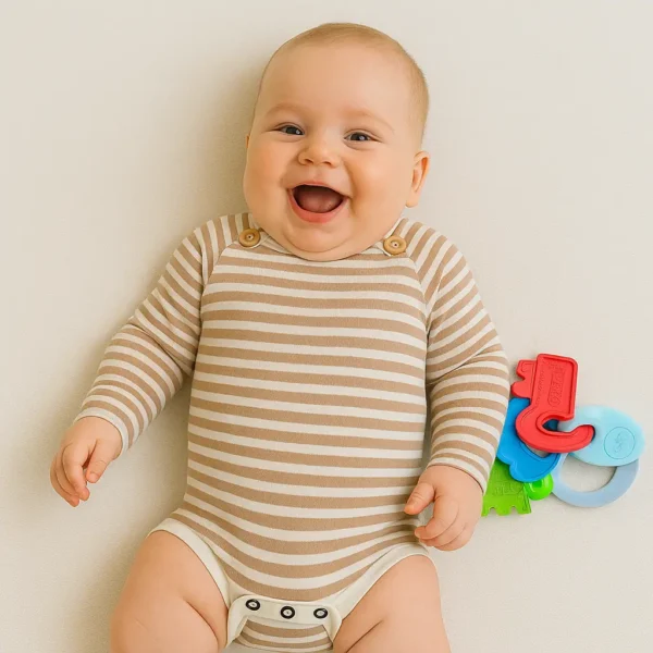 بادی آستین دار راه راه برند Lil Atelier