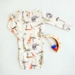 خرید بادی آستین بلند طرح فیل و زرافه برند نیم ایت