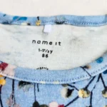 خرید بادی دخترانه آستین کوتاه طرح گل رنگ آبی برند name it