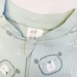 خرید سرهمی دو زیپ طرح خرس سبز برند H&M