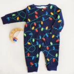 سرهمی دو زیپ طرح ریسه چراغ برند h&m