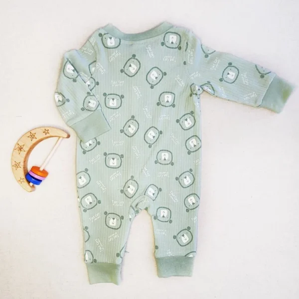 قیمت سرهمی دو زیپ طرح خرس سبز برند H&M