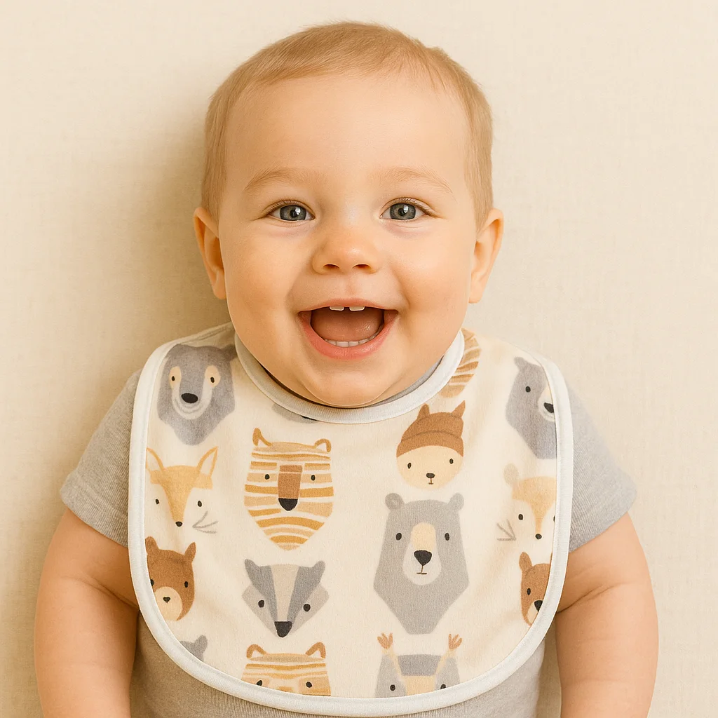پیشبند نوزادی طرح جنگل کوچولو کد 10108