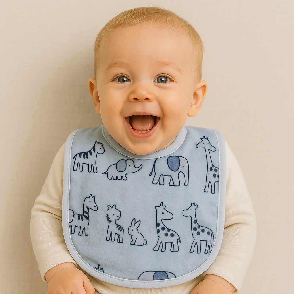 پیشبند نوزادی طرح حیوانات جنگل کد 10107