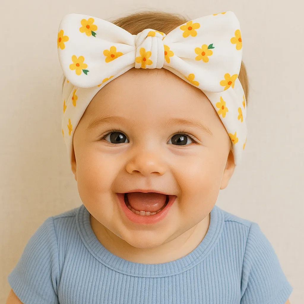 هدبند دخترانه طرح گل های زرد برند Maato