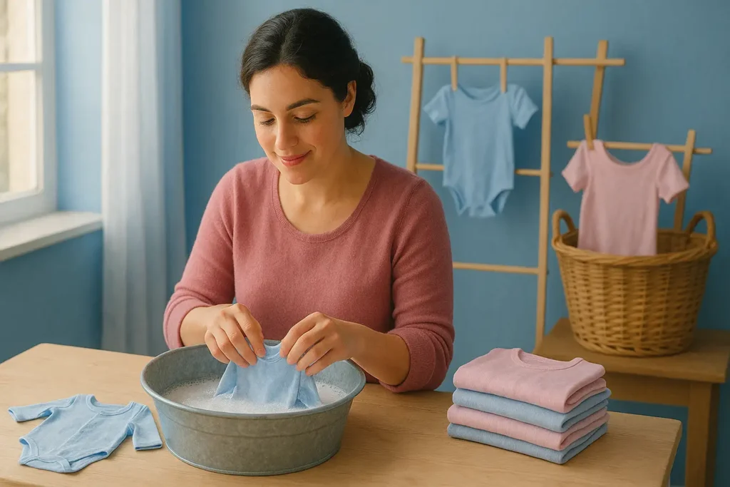 آموزش شستن لباس نوزاد