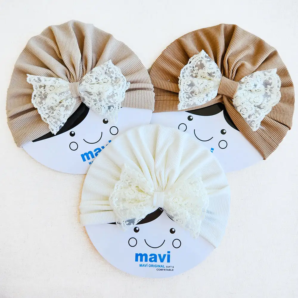 توربان دخترانه پاپیون دار برند ماوی