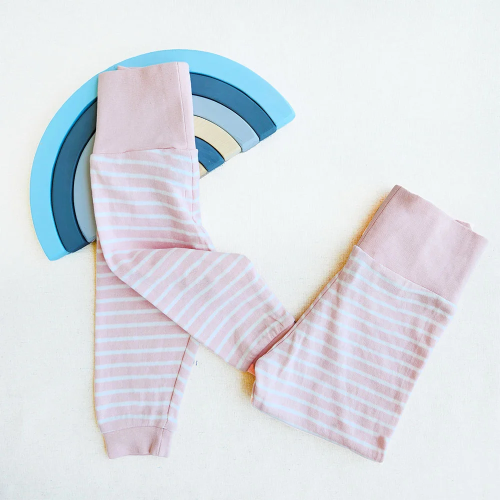 خرید شلوار ضدکولیک دخترانه راه راه صورتی برند lupilu