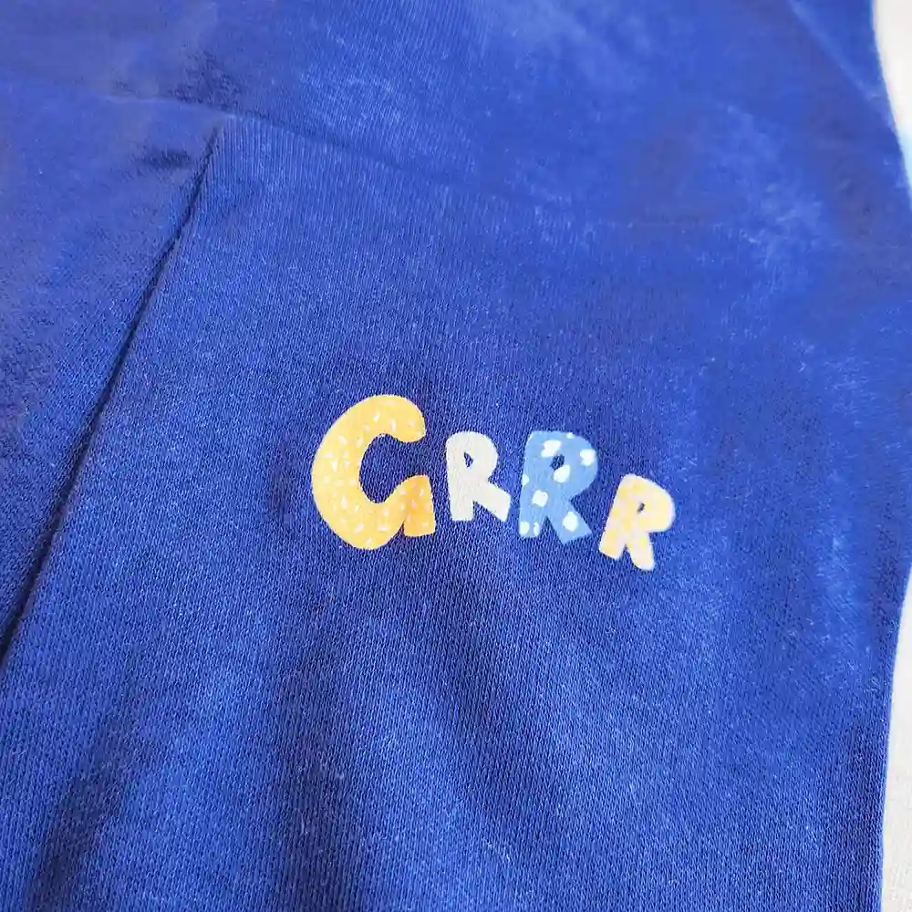 خرید شلوار ضدکولیک طرح GRRR رنگ سرمه ای برند lupilu