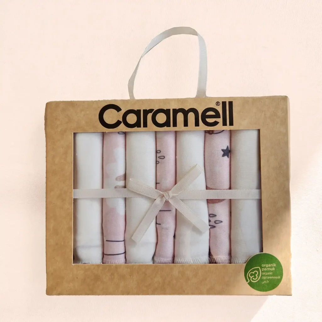 دستمال دست و صورت نوزاد طرح ابر و ستاره برند Caramell