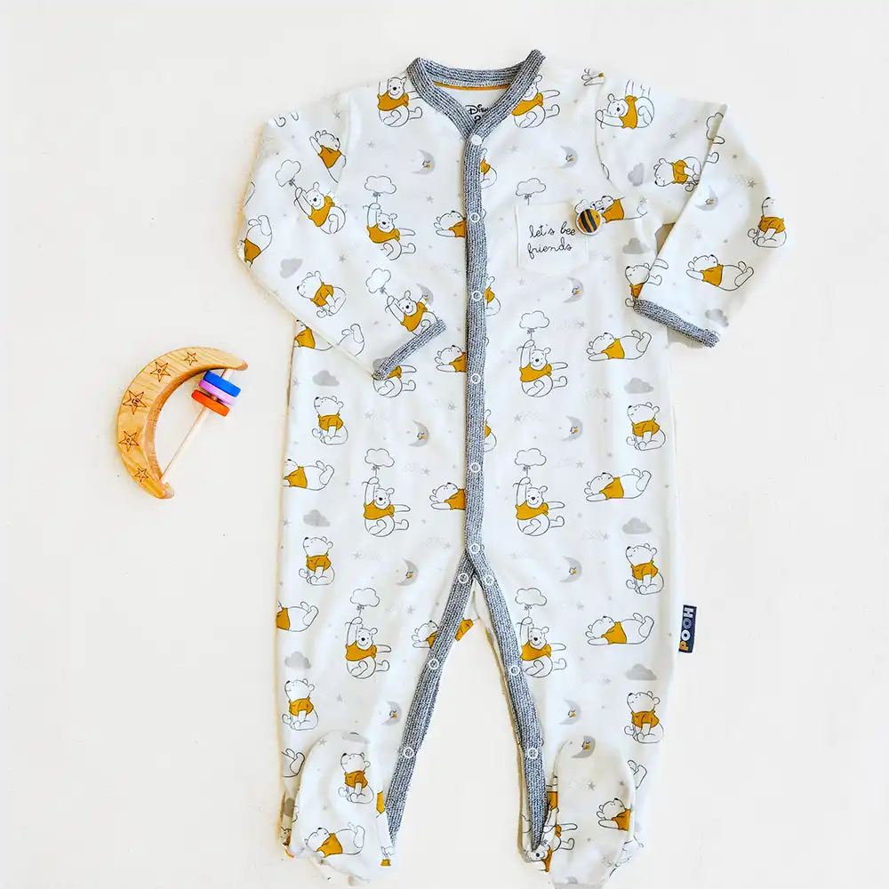 سرهمی جوراب دار وارداتی طرح پو برند Disney Baby