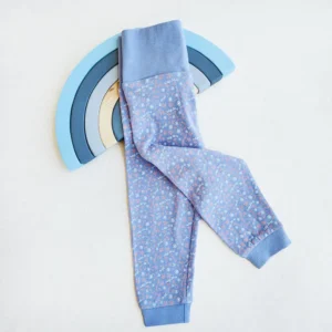 شلوار ضد کولیک طرح گل رنگ آبی روشن برند lupilu