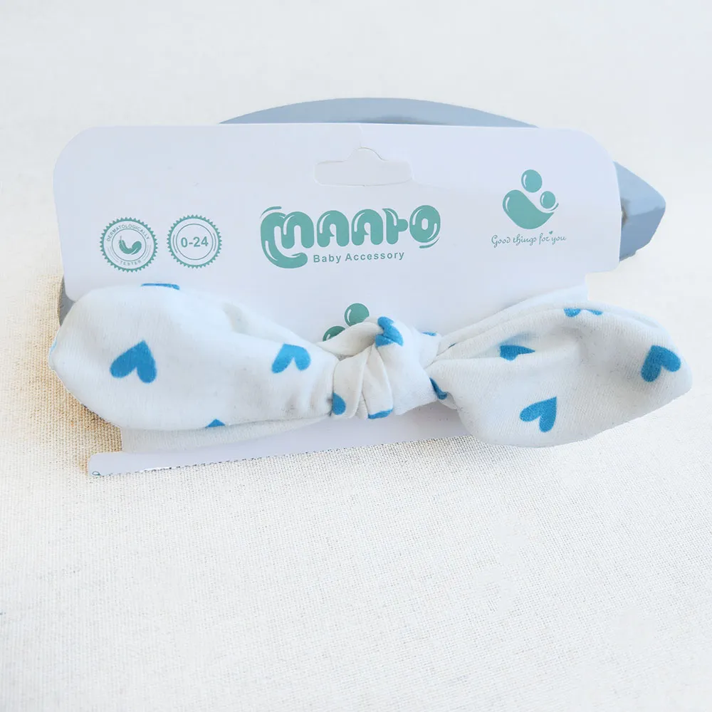 هدبند دخترانه طرح قلب های آبی