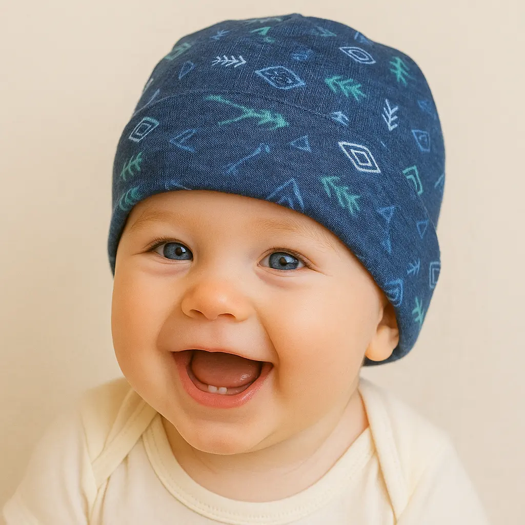 کلاه نوزادی طرح تیر و کمان برند کارترز روی سر بچه
