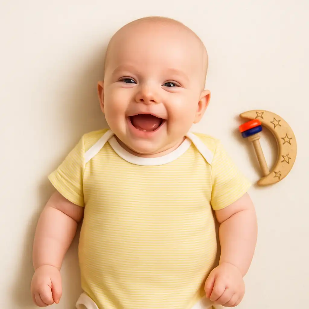 بادی آستین کوتاه وارداتی طرح راه راه رنگ سفید و زرد برند Lupilu