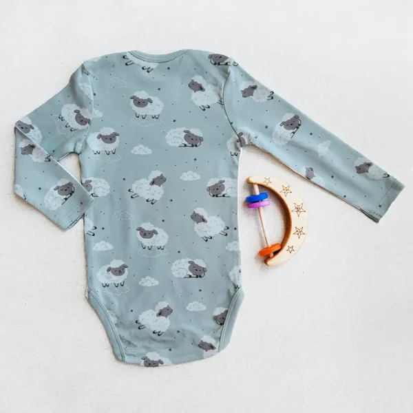 بادی آستین بلند طرح ابر و بره برند C&A