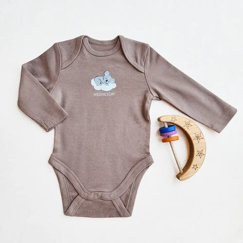 بادی آستین بلند وارداتی طرح کوالای خوابالو برند C&A