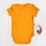 بادی آستین کوتاه خارجی طرح Snuggle time رنگ نارنجی