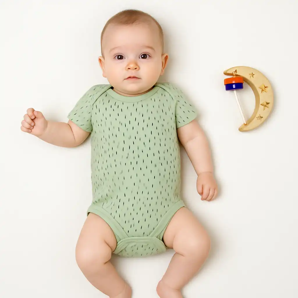 بادی آستین کوتاه خارجی طرح دونه بارون رنگ سبز برند Ergee