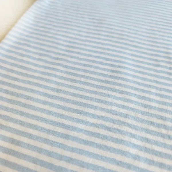 بادی آستین کوتاه خارجی طرح راه راه سفید و آبی روشن