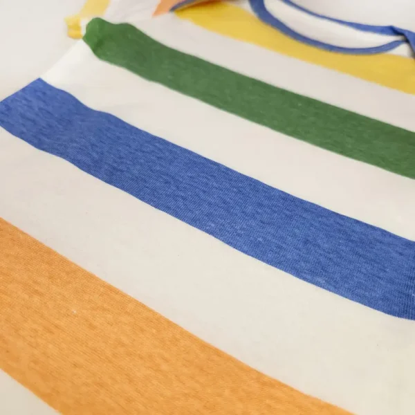 بادی آستین کوتاه طرح راه راه های درشت رنگی برند Teddy Boom