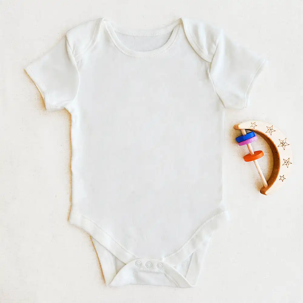 بادی آستین کوتاه وارداتی ساده رنگ سفید