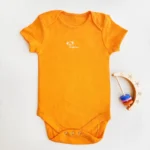 بادی آستین کوتاه وارداتی طرح Snuggle time رنگ نارنجی