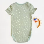 بادی آستین کوتاه وارداتی طرح خال خال رنگ سبز