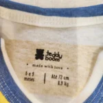 بادی آستین کوتاه وارداتی طرح راه راه درشت رنگی برند Teddy Boom