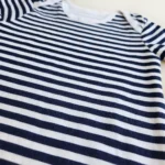 بادی آستین کوتاه وارداتی مدل راه راه سفید و سورمه ای