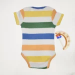 بادی آستین کوتاه وارداتی مدل راه راه های درشت رنگی برند Teddy Boom