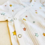 بادی وارداتی جلو دکمه کبریتی طرح ستاره رنگ سفید