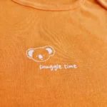 بادی وارداتی طرح Snuggle time رنگ نارنجی
