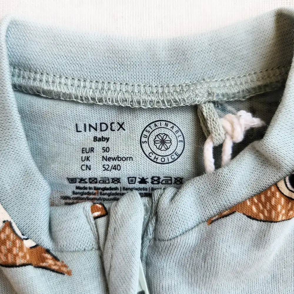 رامپر زیپی طرح چغد برند Lindex