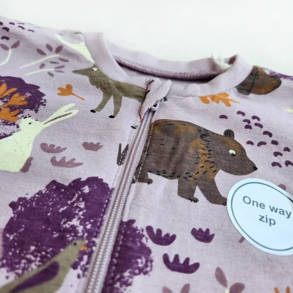 رامپر وارداتی زیپی طرح دوستان جنگلی برند Lindex