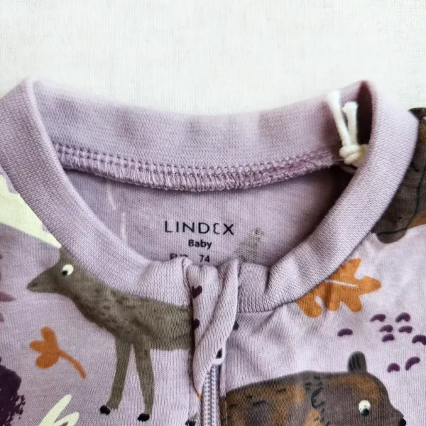 رامپر وارداتی زیپی طرح دوستان جنگلی برند Lindex