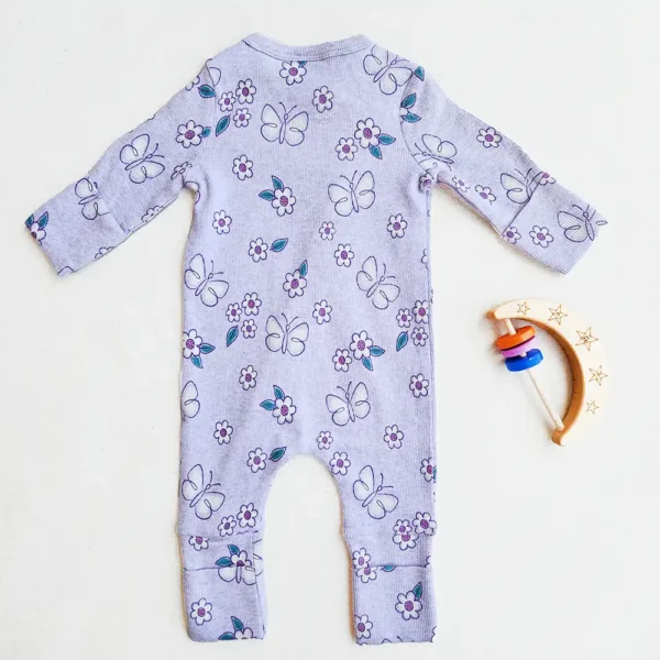 سرهمی کبریتی وارداتی دو زیپ طرح گل و پروانه