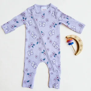 سرهمی کبریتی وارداتی دو زیپ طرح گل و پروانه برند Sprout